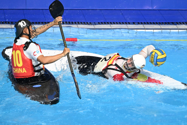 (SP)CHINA-CHENGDU-THE WORLD GAMES 2025-CANOE POLO-MEN'S CONSOLATION SEMIFINALS 5-8-CHN VS ESP (CN)