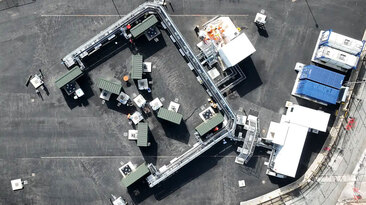 Aerial view of the UK Geoenergy Observatory in Cheshire