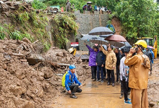 Mizoram CM Lalduhoma visits disaster sites in Aizawl