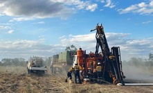 The slimline rig to drill at Christmas Creek. Credit: Trek.