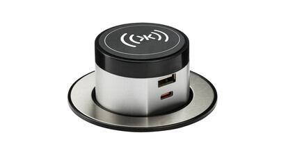 Wireless and USB charging with pop-up socket from Knightsbridge