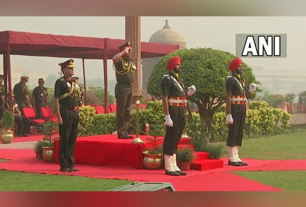 Bhutanese Lt General Batoo Tshering receives Guard of Honour at South Block