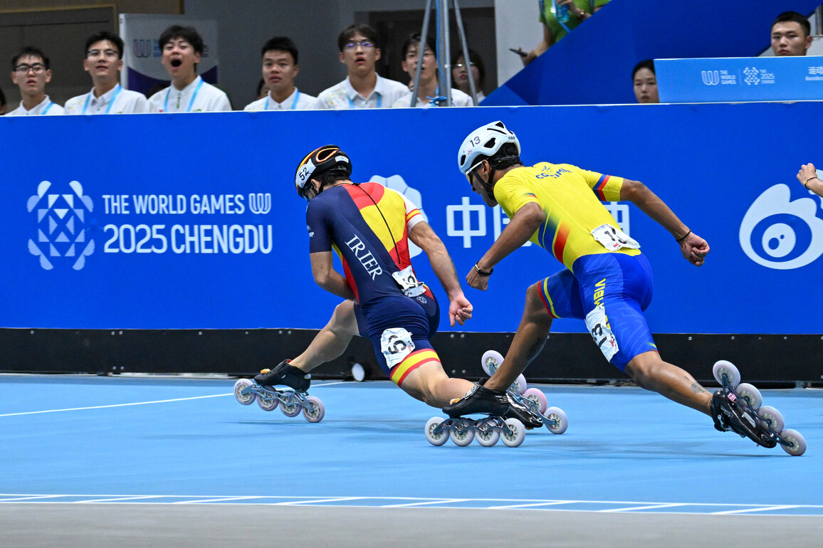 (SP)CHINA-CHENGDU-THE WORLD GAMES 2025-INLINE SPEED SKATING TRACK-MEN'S SPRINT 500M +D (CN)