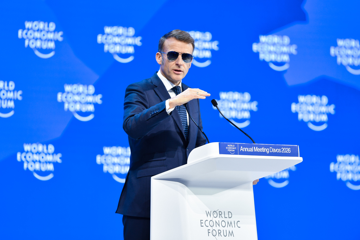 SWITZERLAND-DAVOS-WEF ANNUAL MEETING 2026-FRENCH PRESIDENT EMMANUEL MACRON-ADDRESS
