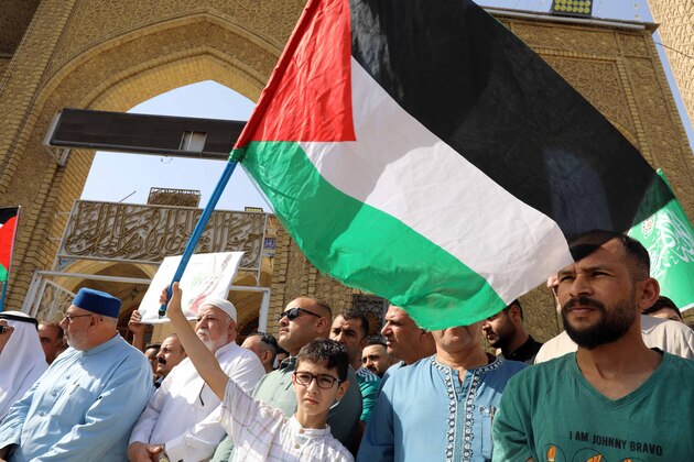 IRAQ-BAGHDAD-CEASEFIRE AGREEMENT-GAZA-CELEBRATION