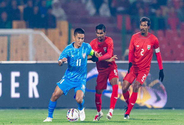 Sunil Chhetri slams his 95th goal as India outplay Maldives