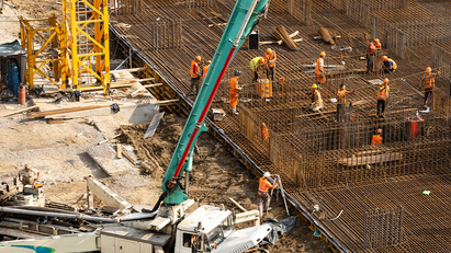Construction contract awards remain buoyant but residential struggles
