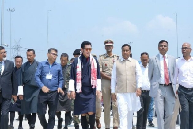 Assam: Bhutan King Khesar Namgyal Wangchuk visits Jogighopa IWT Terminal in Bongaigaon district