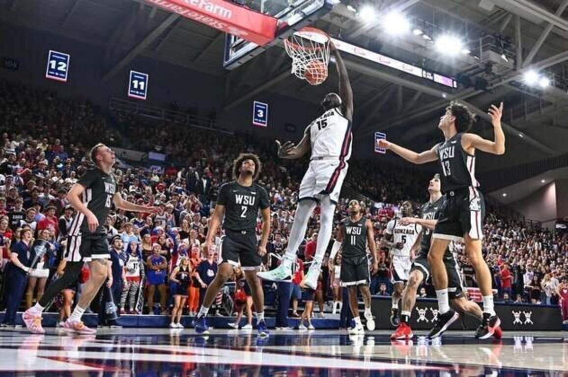 Graham Ike puts up 20 as No. 12 Gonzaga wallops Washington State