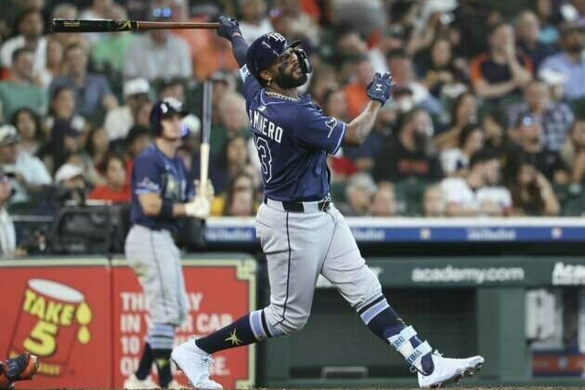 Junior Caminero homers twice as Rays blow out Astros