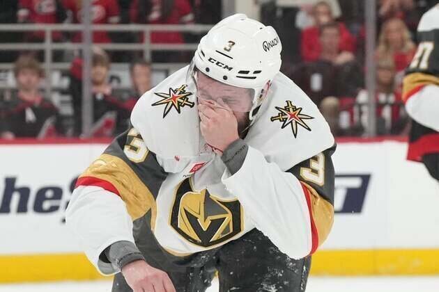 Vegas D Brayden McNabb will travel after puck to face