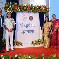 INS Magdala launched at Cochin Shipyard Limited