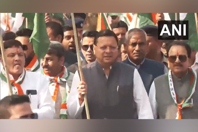 Uttarakhand CM Dhami leads Tiranga Yatra in Haldwani to honour armed forces