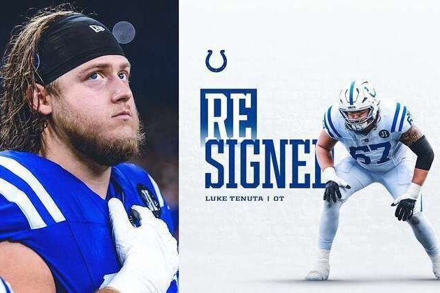 Colts re-sign T Luke Tenuta