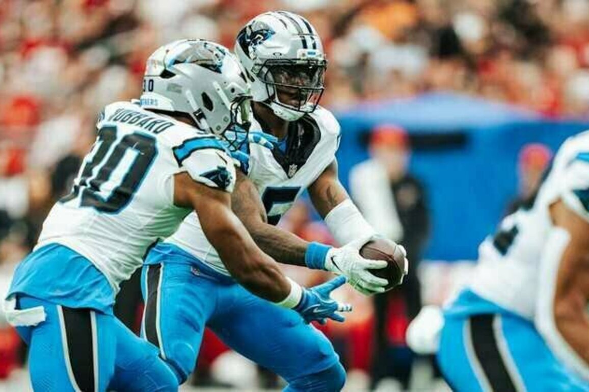 Chuba Hubbard and Rico Dowdle imagining a dream scenario of two backs