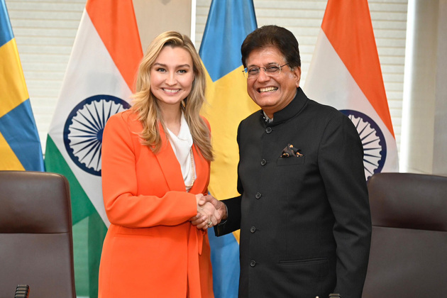 "Productive interaction": Piyush Goyal meets Sweden Deputy PM; highlights India as "premier global investment destination"