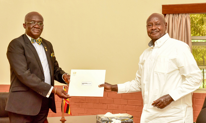 Museveni receives message from Ghana leader Nana Akufo Addo Museveni receives message from Ghana leader Nana Akufo Addo