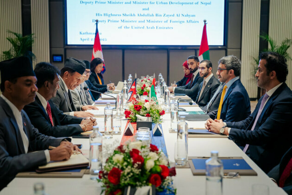Abdullah bin Zayed meets Nepal's Deputy PM & Minister of Urban Development