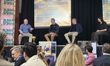 (Left-to-right) Purple director Peter Klinger, Argonaut's Liam Twigger, Evolution's Lawrie Conway, and graduate mining engineer Shayera Allen