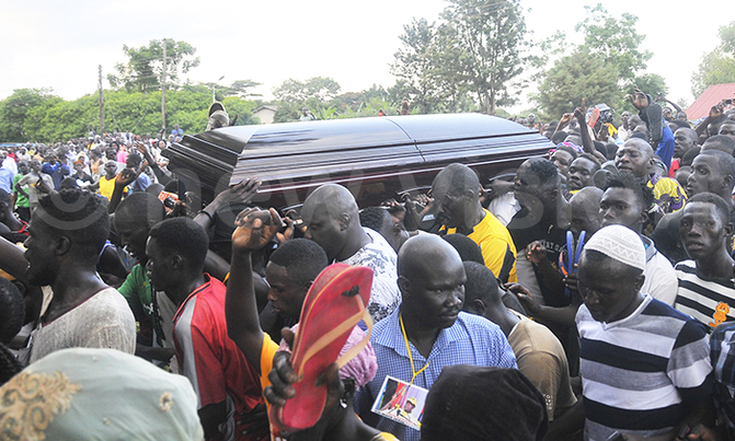 Abiriga's body arrives in Arua amid chaotic scenes Abiriga's body arrives in Arua amid chaotic scenes