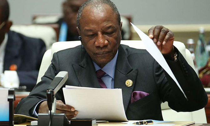 Guinea president's party wins majority in disputed polls Guinea president's party wins majority in disputed polls