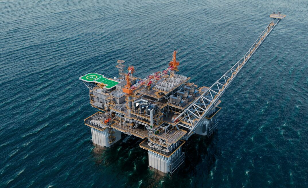 Render of the Scarborough Floating Production Unit. Credit: Woodside Energy