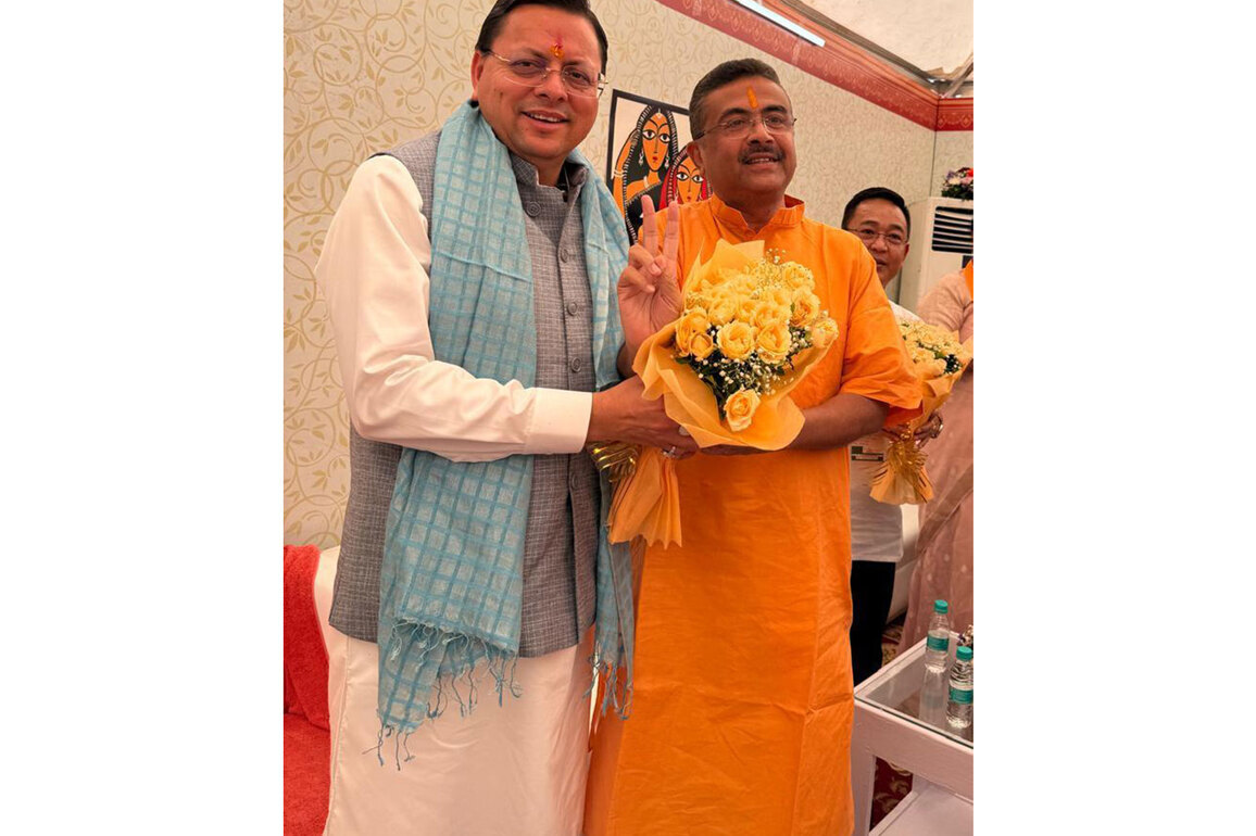 Uttarakhand CM Dhami extends wishes to CM Suvendu Adhikari after oath ceremony in West Bengal