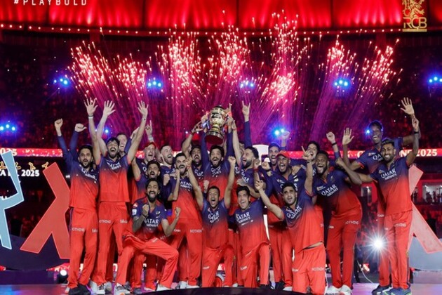 Reunion of OG trio, Virushka moment, Virat's overwhelming emotions: RCB's maiden IPL title win, in pictures