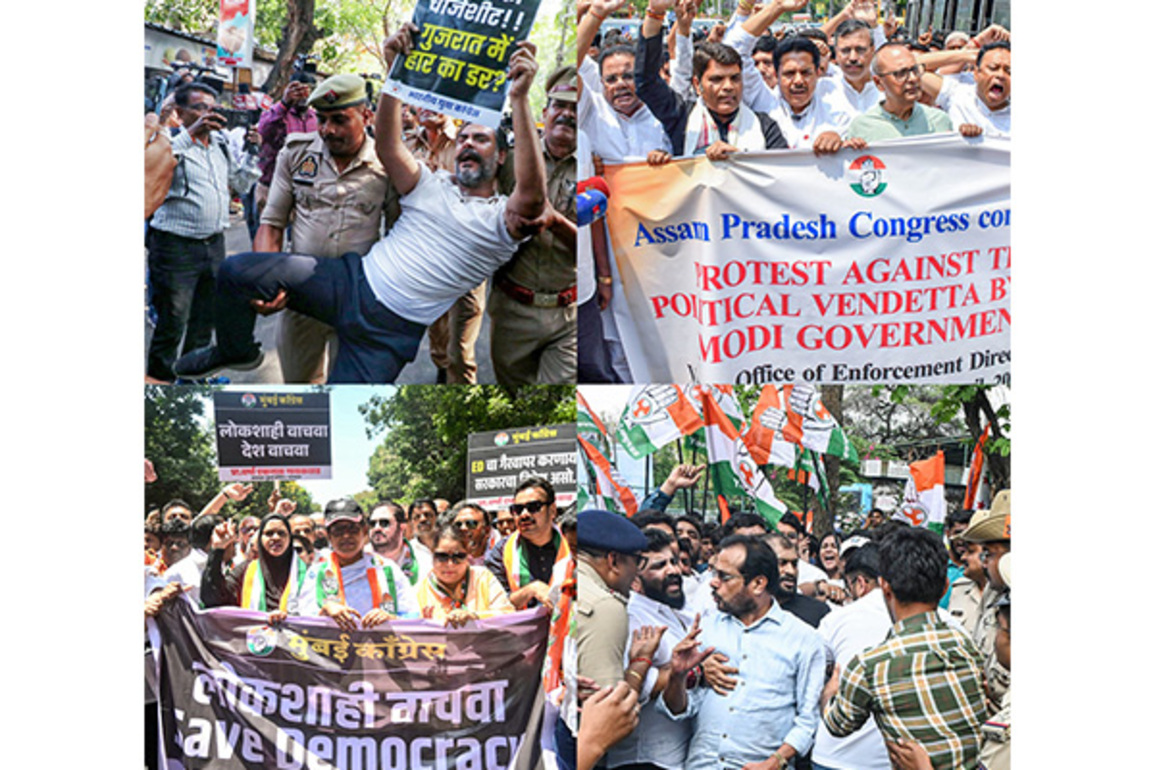 Congress holds nationwide protests against ED action in National Herald case