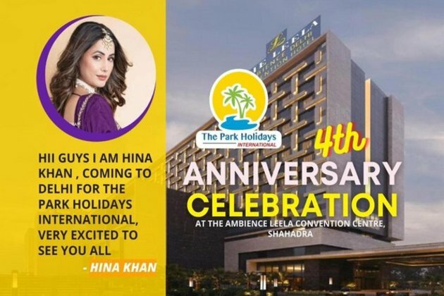 Bollywood Actress Hina Khan to appear in the Park Holidays International's 4th Anniversary Celebration