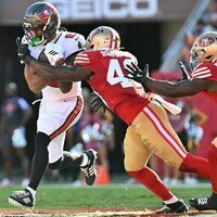 Bucs' Emeka Egbuka (hamstring) leaves 49ers game, ruled out