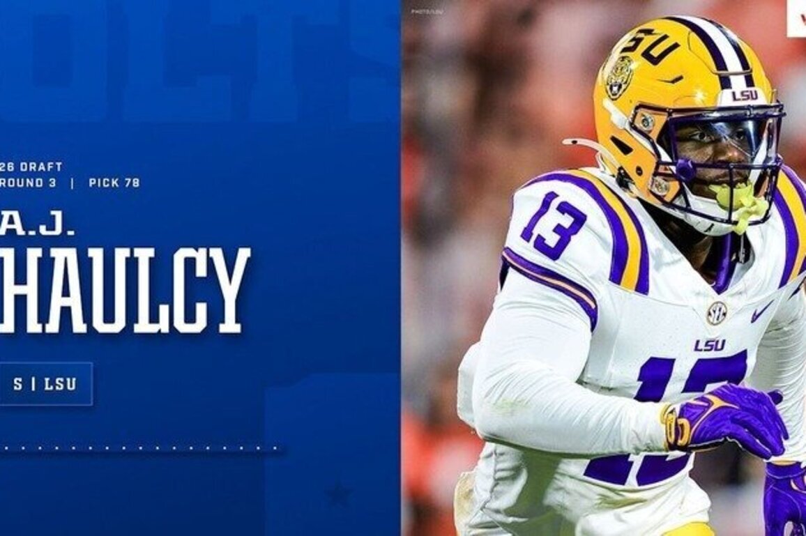 Colts select LSU safety A.J. Haulcy in third round of 2026 NFL Draft