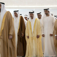 Hazza bin Zayed performs Eid Al Adha prayer, receives well-wishers