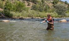 Water monitoring taken in the Animas River near Durango, Colorado on August 14, 2015. Photo: Eric Vance/EPA