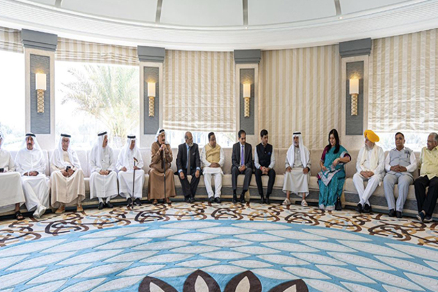 Shrikant Shinde-led all-party delegation meets UAE Minister Sheikh Nahayan Mabarak Al Nahyan
