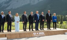 G7 leaders at the summit in Kananaskis, Canada, on 17 June.