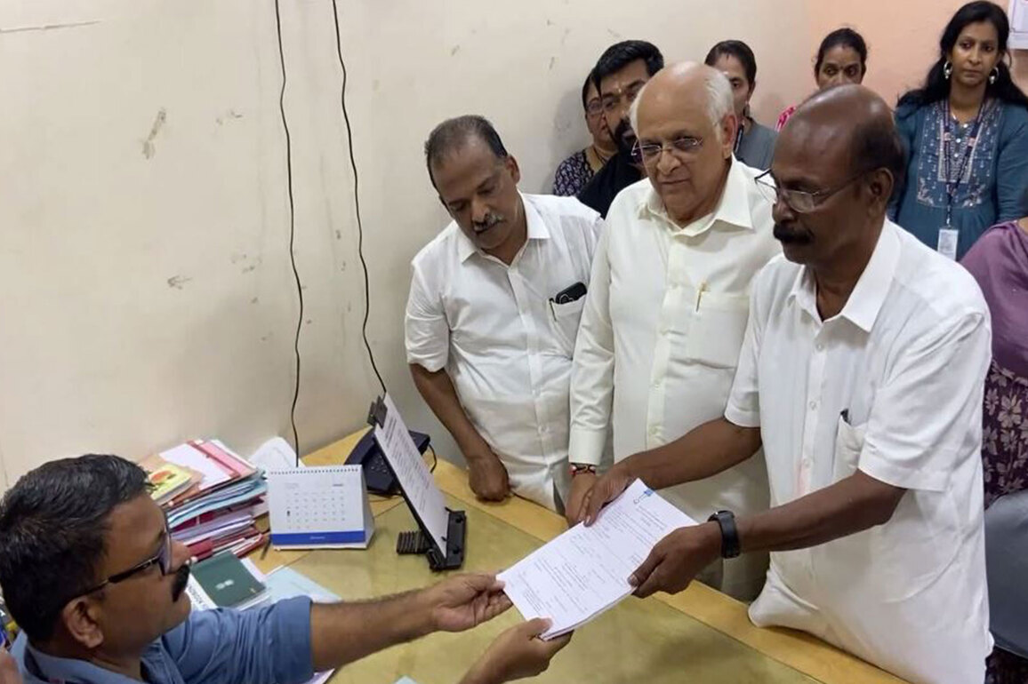 Kerala Polls: NDA candidate CC Mukundan files nomination from Nattika constituency in Thrissur district