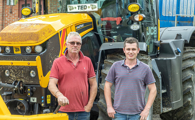 (Left) Chris Cox and son Ted say both tractors have proved to be great all-rounders for the fleet.