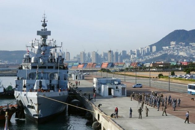 South Korea: Indian Navy ships dock at Busan port