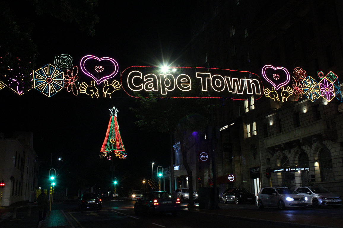 SOUTH AFRICA-CAPE TOWN-FESTIVE LIGHTS