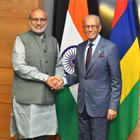 VP Radhakrishnan holds talks with Mauritius PM in Seychelles, reflects on historical ties with nation