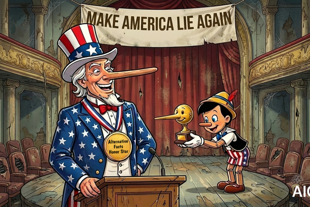 AIGC Cartoon | Make America Lie Again