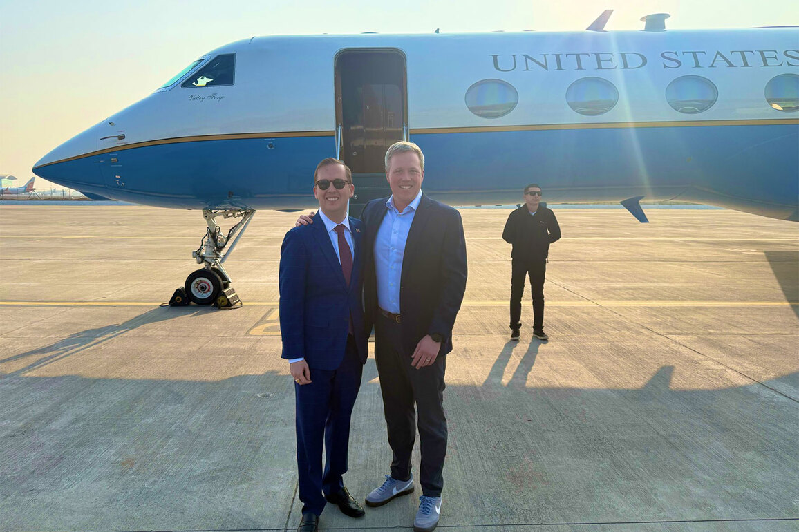 US Ambassador Sergio Gor welcomes Army Secretary Daniel Driscoll to India