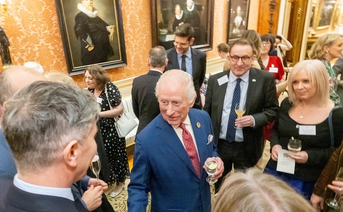 King Charles celebrating farming support groups at the 15th anniversary celebration of the Royal Countryside Fund.