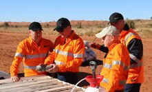 The Newcrest Mining team undertaking field work at Havieron in Western Australia