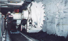 The longwall shearer at Moranbah North.