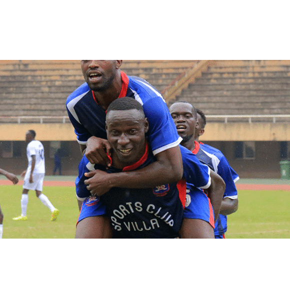 Enock Kibumba ng'awese Emma Kalyowa eyateebedde SC Villa emu ku ggoolo 3. Enock Kibumba ng'awese Emma Kalyowa eyateebedde SC Villa emu ku ggoolo 3.