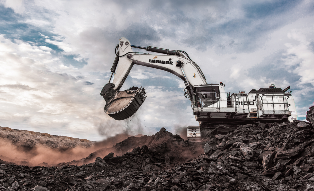 Liebherr's R 9100 excavator.