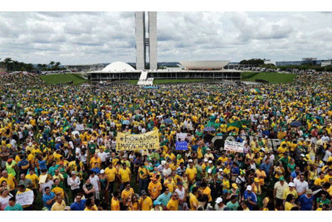 1.5 million march to ask Brazil president's ouster 1.5 million march to ask Brazil president's ouster