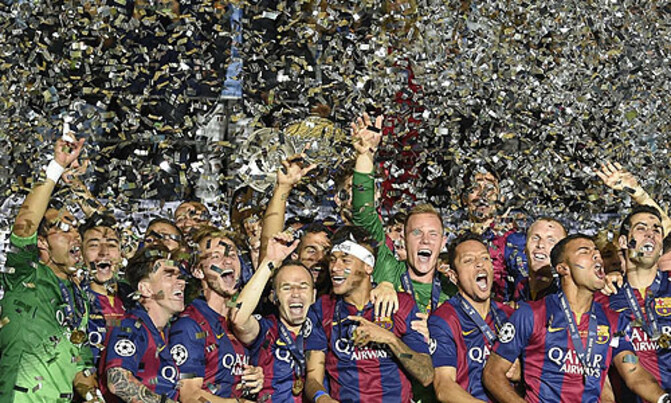 Barcelona makes history with second European treble Barcelona makes history with second European treble